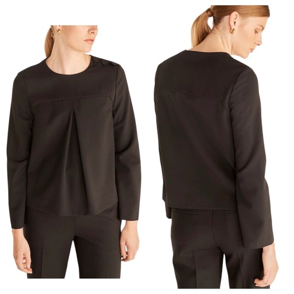 Rebecca Taylor Women's pleated Front Blouse With Buttons - Picture 1 of 16